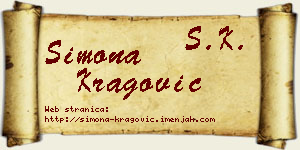 Simona Kragović vizit kartica